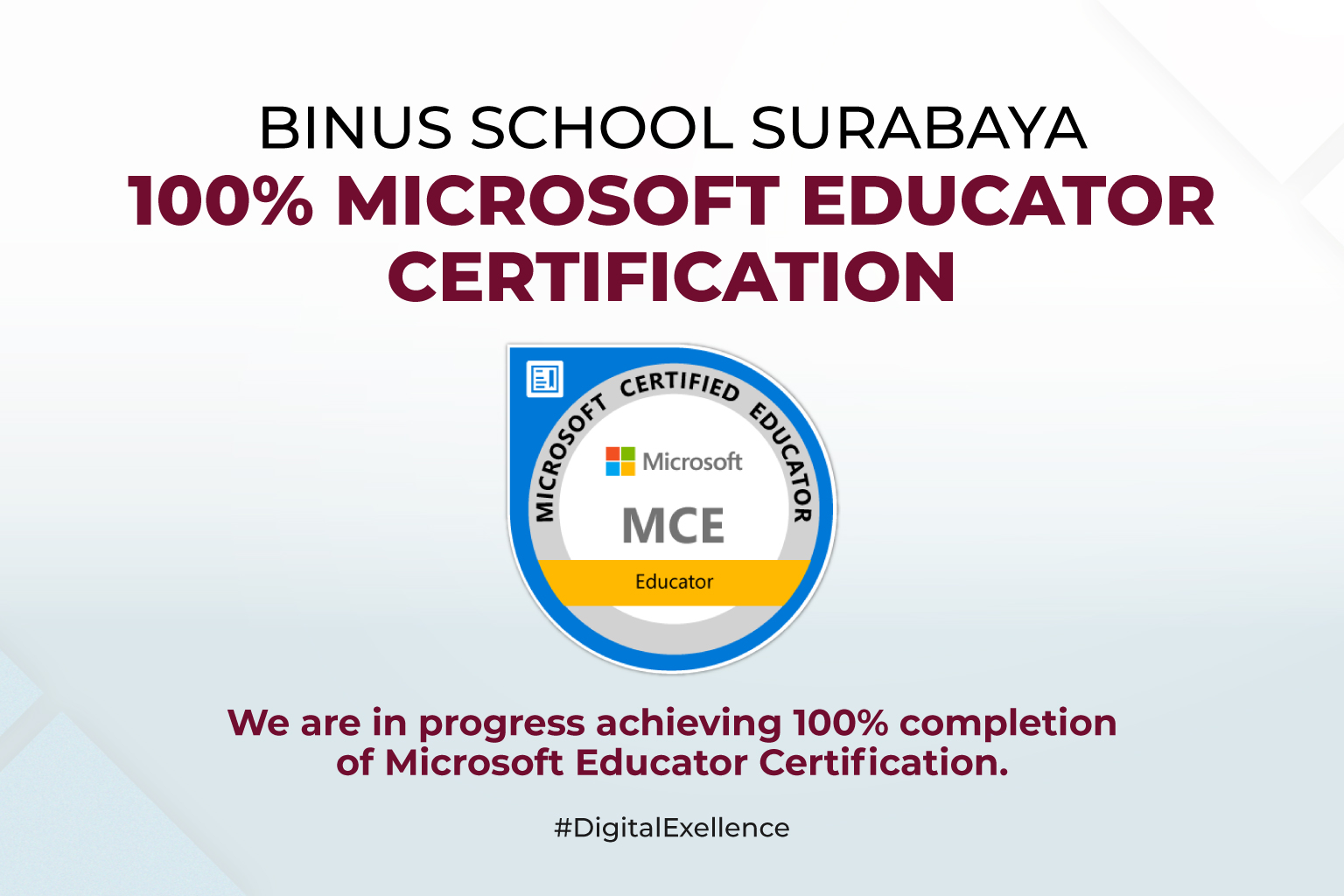 BINUS SCHOOL Surabaya: Empowering Educators with 100% Microsoft Certified Educator Certification